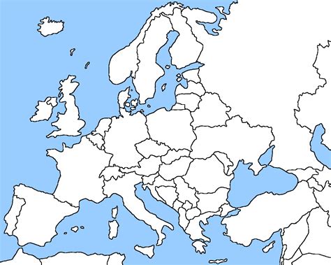 Mapa Europa Sin Nombres | threeblindants.com