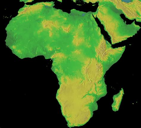 Mapa Físico de África   Tamaño completo