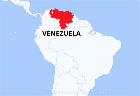 Mapa físico de Venezuela   Geografía de Venezuela