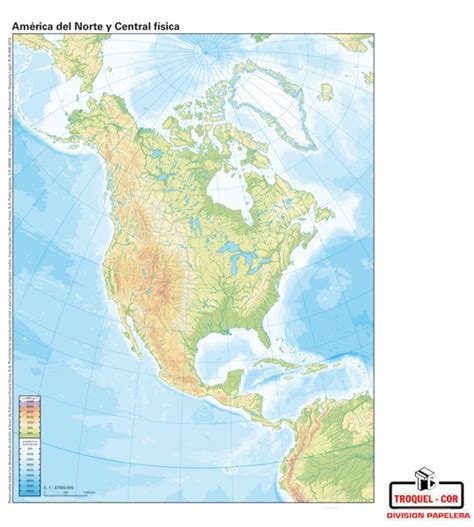 Mapa Físico Político Nº5 América Del Norte | Rivadavia