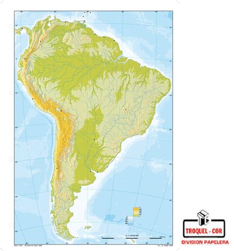 Mapa Físico Político Nº5 América Del Sur | Rivadavia