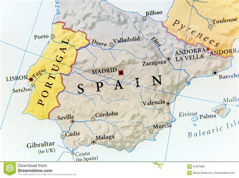 Mapa Geográfico De España Con Las Ciudades Importantes ...