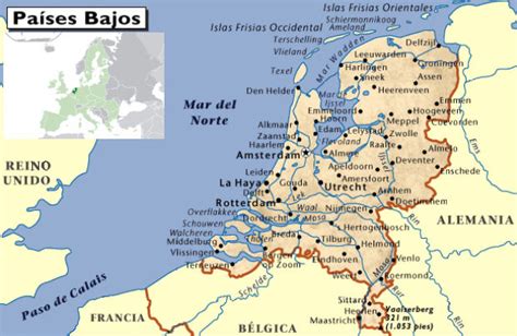Mapa Holanda