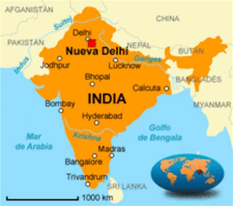 Mapa India   ANDORREANDO POR EL MUNDO