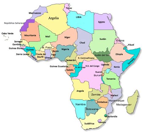 Mapa Interactivo Africa Politico