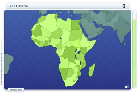 Mapa interactivo de África Geo Quizz África. Juegos ...