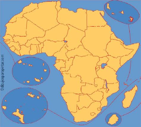 Mapa interactivo de África Países de África. Dibujos para ...