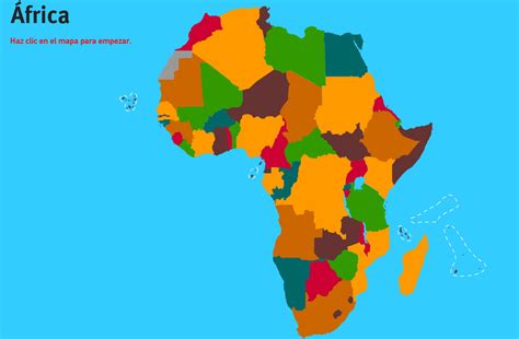 Mapa interactivo de África Países de África. Juegos de ...