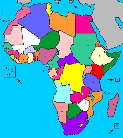 Mapa interactivo de África: países y capitales  luventicus ...