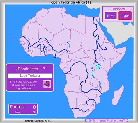 Mapa interactivo de África Ríos y lagos de África. ¿Dónde ...