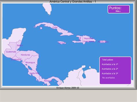 Mapa interactivo de América Central Países de América ...