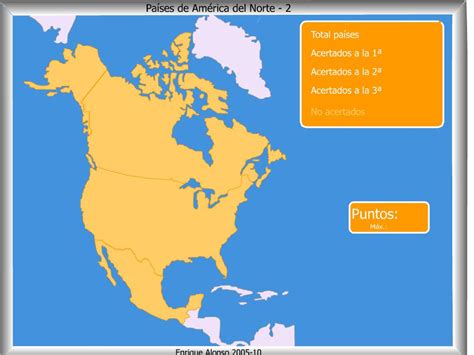Mapa interactivo de América del Norte Países de América ...