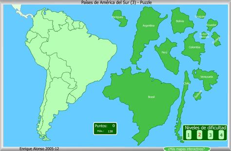 Mapa interactivo de América del Sur Países de América del ...