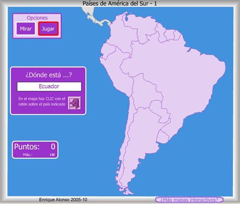 Mapa interactivo de América del Sur Países de América del ...