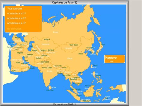 Mapa interactivo de Asia Capitales de Asia. ¿Cómo se llama ...