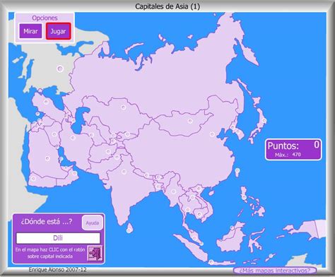 Mapa interactivo de Asia Capitales de Asia. ¿Dónde está ...