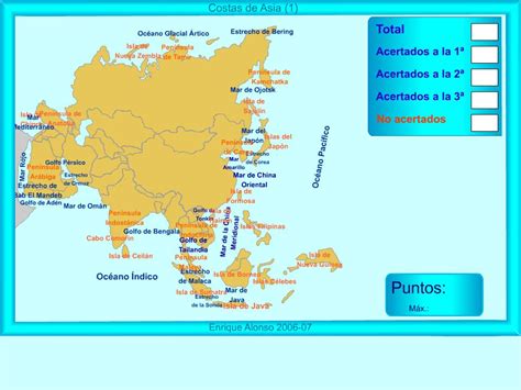 Mapa interactivo de Asia Costas de Asia. ¿Dónde está ...