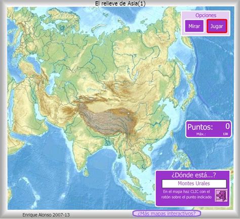 Mapa interactivo de Asia Relieve de Asia. ¿Dónde está ...