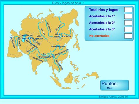 Mapa interactivo de Asia Ríos y lagos de Asia. ¿Dónde está ...