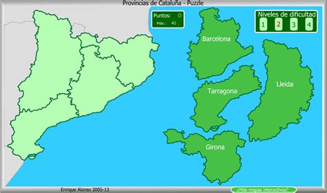 Mapa interactivo de Cataluña Provincias de Cataluña ...