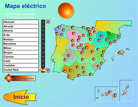 Mapa interactivo de España Capitales de provincias de ...