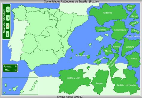 Mapa interactivo de España Comunidades Autónomas. Puzzle ...