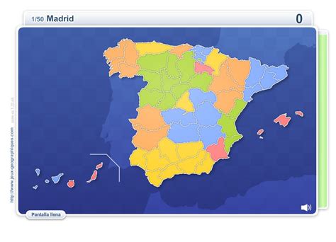 Mapa interactivo de España Provincias de España. Juegos ...