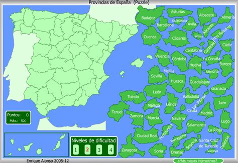 Mapa interactivo de España Provincias de España. Puzzle ...