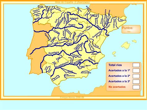 Mapa interactivo de España Ríos de España. ¿Cómo se llama ...