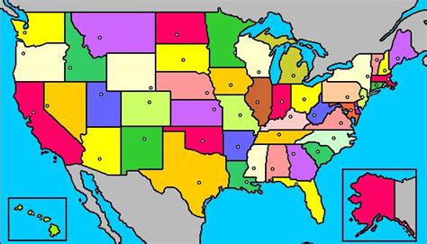 Mapa interactivo de Estados Unidos: estados y capitales ...