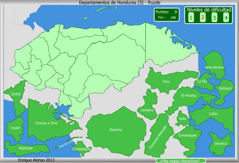 Mapa interactivo de Honduras Departamentos de Honduras ...