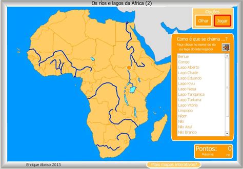 Mapa interativo da África Rios e lagos da África. Como é ...