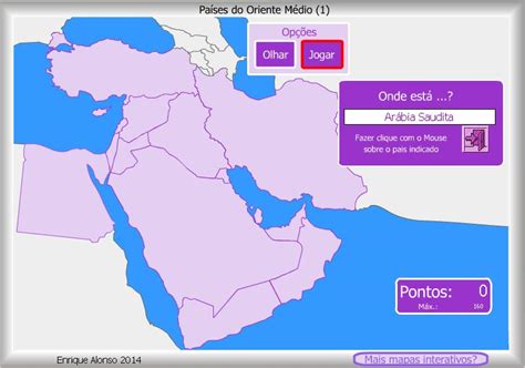 Mapa interativo de Oriente Médio Países de Oriente Médio ...