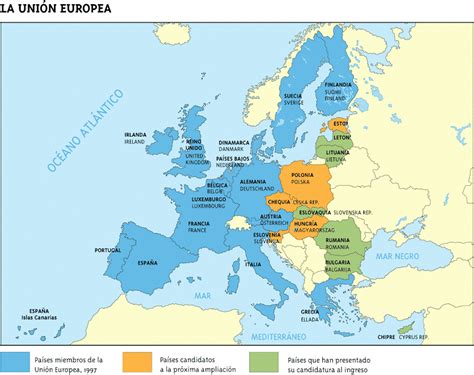 Mapa   La Unión Europea y la Futuras Incorporaciones