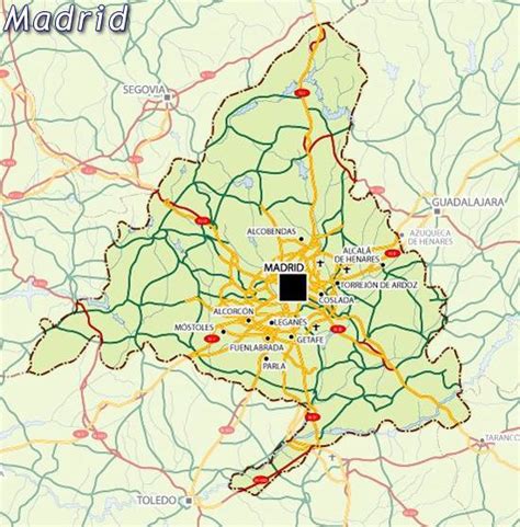 Mapa Madrid, Madrid Mapa, Mapa Comunidad de Madrid, Mapa ...