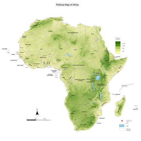 Mapa   Mapa Físico de África