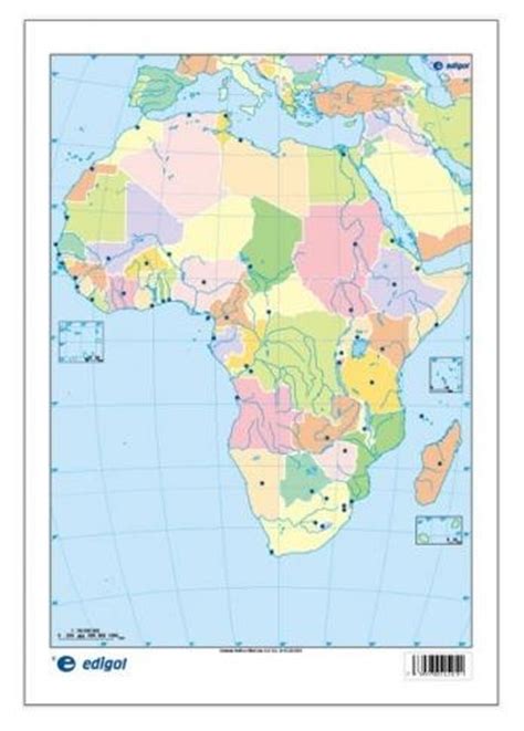 Mapa Mudo Africa Politico Color