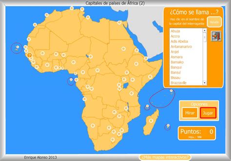 Mapa Mudo Africa Politico Interactivo