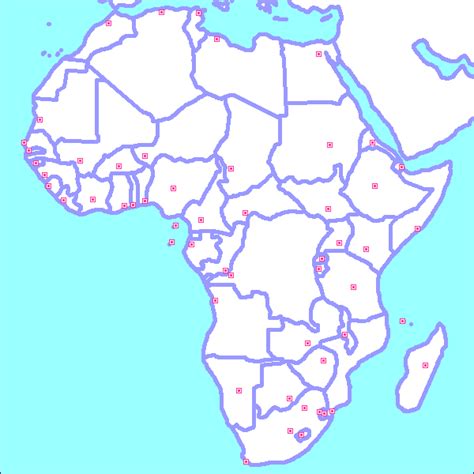 Mapa Mudo Capitales Africa
