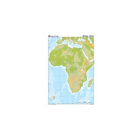 Mapa mudo de Africa fisico  24592    Materialescolar.es