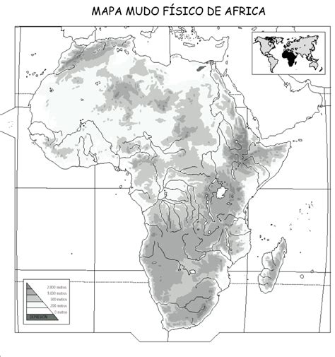 Mapa Mudo De Africa Fisico