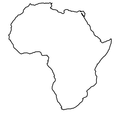Mapa Mudo de África   Tamaño completo