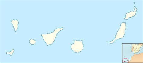 Mapa Mudo de las Islas Canarias   Tamaño completo