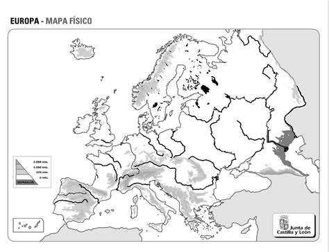 Mapa Mudo Europa Fisico Para Imprimir