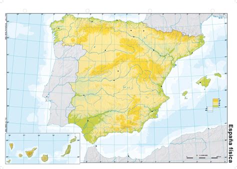 Mapa Mudo Hidrografico De España Para Imprimir