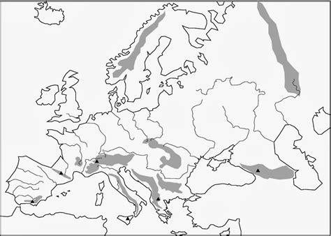 Mapa Mudo Rios Europa Para Imprimir
