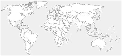 Mapa Mundi Mudo Politico