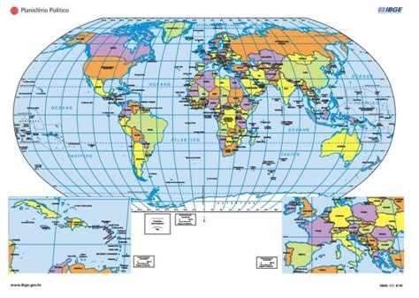 Mapa Mundi Político   Mapa Atual para Imprimir, Colorir ...