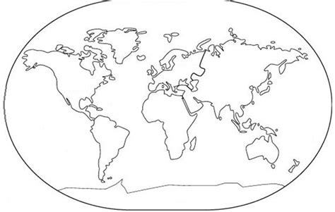 Mapa Mundi sin división política sin nombres | escolar ...