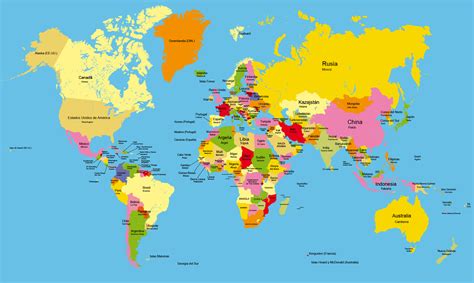 Mapa Mundial De Los Paises